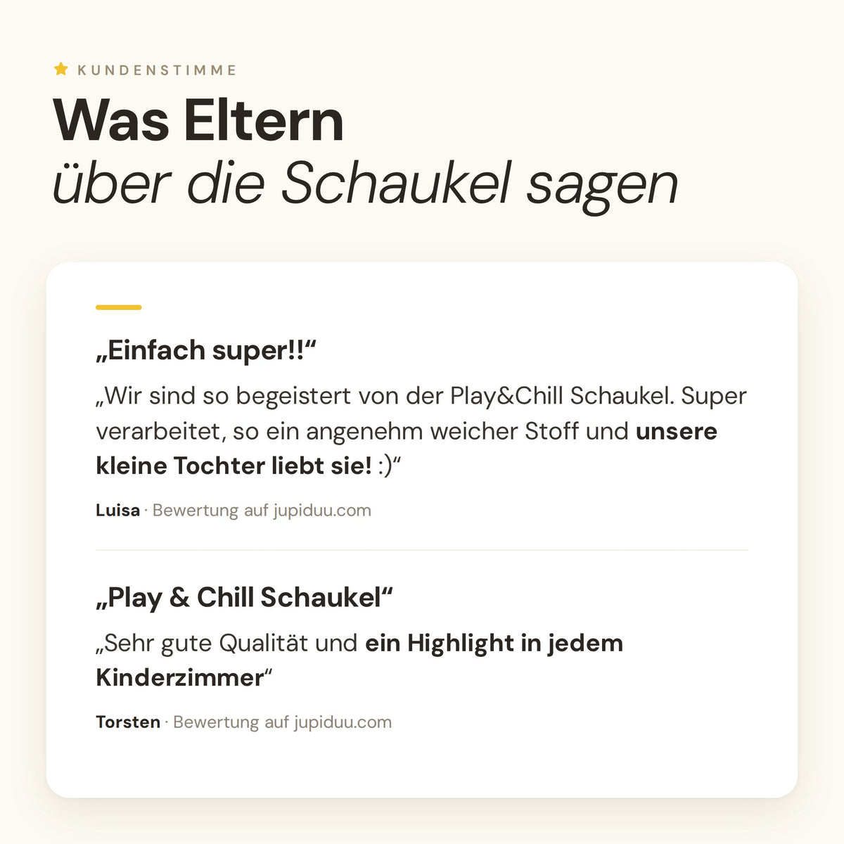 Play &amp; Chill Schaukel